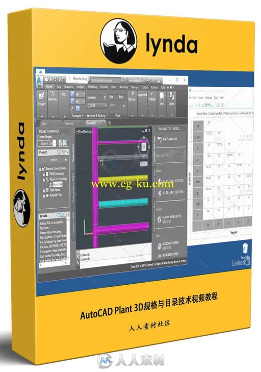 AutoCAD Plant 3D规格与目录技术视频教程 AutoCAD Plant 3D Essential Training Sp的图片1