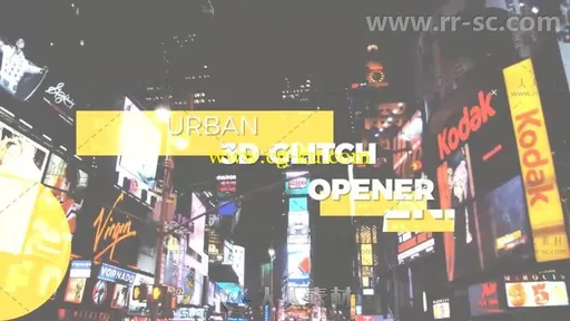 超炫酷三维故障效果城市宣传片视频包装AE模板 Urban 3D Glitch Opener的图片2