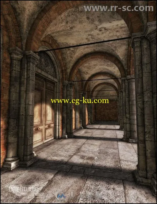 360度完整古典破旧的城堡环境3D模型合辑的图片5