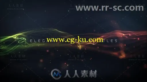 美丽优雅粒子线条摆动文字标题动画展示幻灯片AE模板Videohive Elegant Particle T的图片2