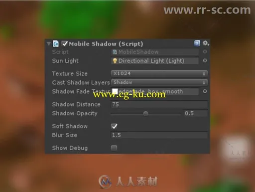 手机快速定制阴影特效脚本Unity游戏素材资源的图片1