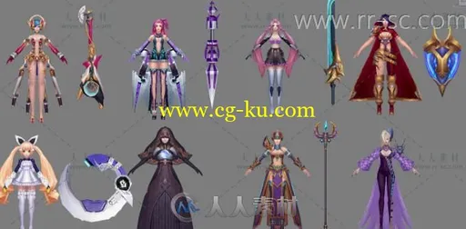 精选魔幻科幻题材手游全套角色3D模型的图片4