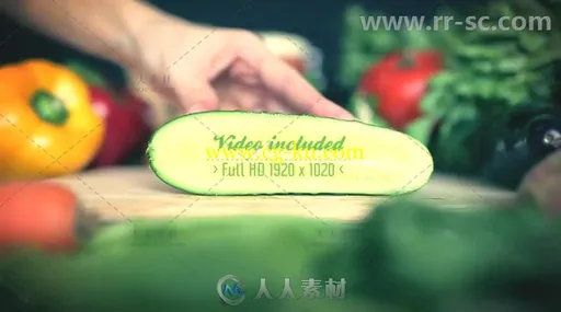 创意明亮美味的蔬菜展示标题动画视频包装AE模板Videohive Vegetables Titles 7502130的图片2