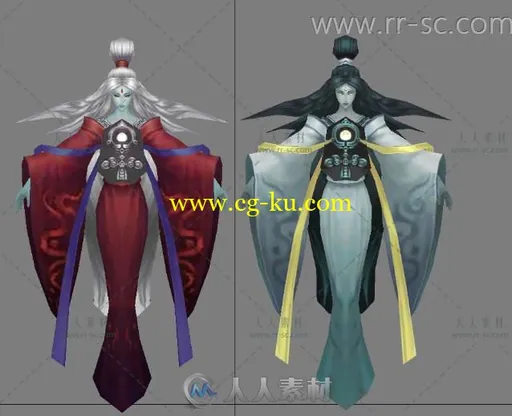 两个魔幻类千年女妖3D模型的图片1