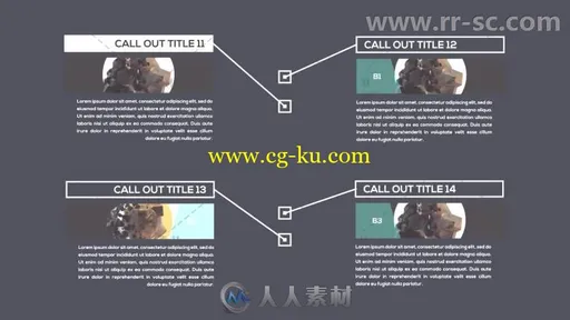 现代公司企业线条呼出文字标题注释介绍动画AE模板 Inforgraphic Call-Out Titles的图片2