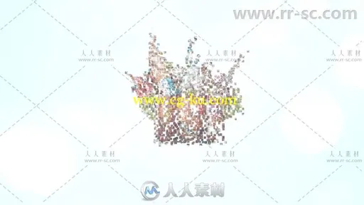 时尚优雅照片汇聚成马赛克动画标志展示Logo演绎AE模板Videohive Mosaic Logo Reve的图片2