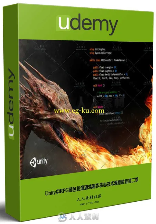 Unity中RPG角色扮演游戏制作核心技术视频教程第二季 UDEMY THE UNITY RPG CREATOR的图片1