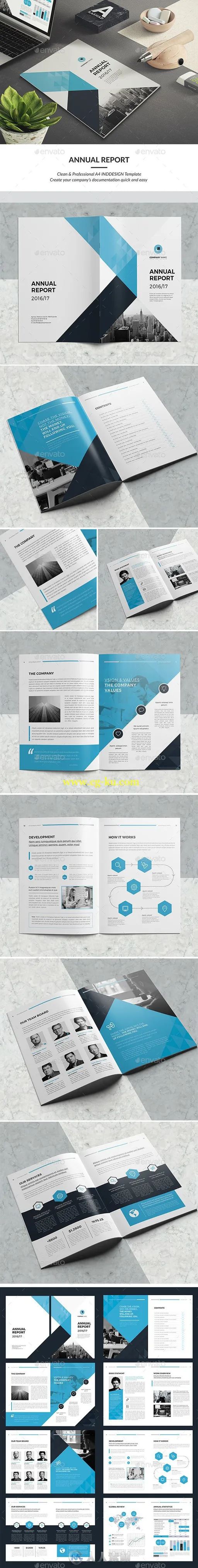 现代企业年度报告indesign排版模板的图片2