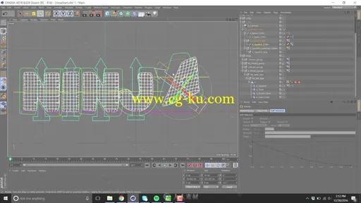 C4D卡通风格字体动画实例训练视频教程 CINEVERSITY NINJA CHARACTER RIG的图片3