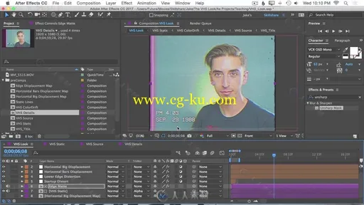 AE复古80年代视效风格制作视频教程 SKILLSHARE THE VHS LOOK IN AFTER EFFECTS的图片3