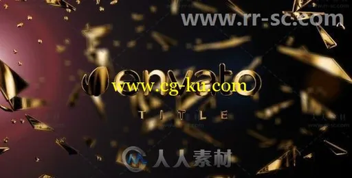 奢华闪亮金属质感金色粒子标志Logo演绎AE模板 Videohive Gold Fragments 2030的图片1