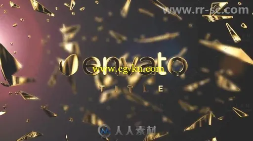 奢华闪亮金属质感金色粒子标志Logo演绎AE模板 Videohive Gold Fragments 2030的图片2