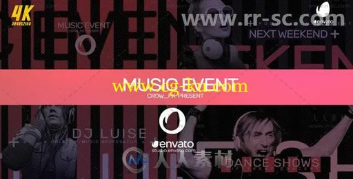 时尚独特个性音乐活动开场视频包装AE模板 Videohive Music Event 20262416的图片1