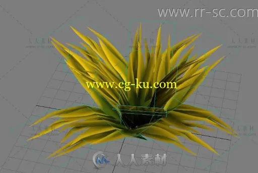 一个小草的3D模型适合笔刷的图片1