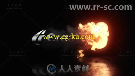 震撼火焰燃烧烟雾展示电影标志Logo演绎AE模板 Videohive Fire Reveal Logo 20264409的图片1