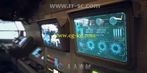 宇宙飞船内部场景环境与道具3D模型合辑的图片4