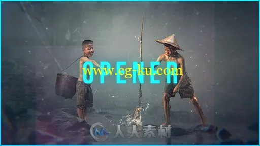 动感电影失真效果照片展示幻灯片相册动画AE模板 Videohive Quickly Stomp Open的图片1