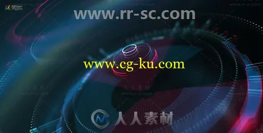 现代高科技HUD界面动画展示标志Logo演绎AE模板Videohive Hi-Tech HUD Logo Reveal的图片1