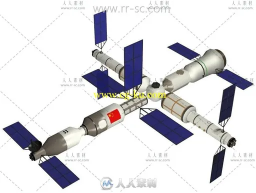 超精细中国太空站3D模型的图片1