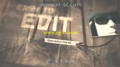 杂渍风格悬疑侦探故事军事战争预告片视频包装AE模板 Videohive Detective S的图片3