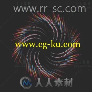 彩色发光线条逆时针旋转动态视频素材的图片1