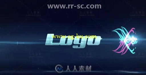 美丽发光条纹飘动标志展示Logo演绎AE模板 Light Streaks Logo的图片1