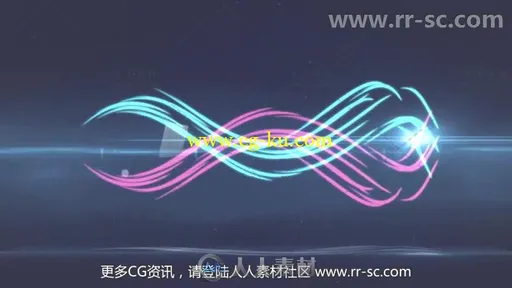 美丽发光条纹飘动标志展示Logo演绎AE模板 Light Streaks Logo的图片3