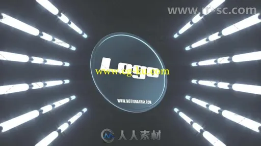 创意简单光隧道标志展示Logo演绎AE模板 Light Tunnel Logo的图片2