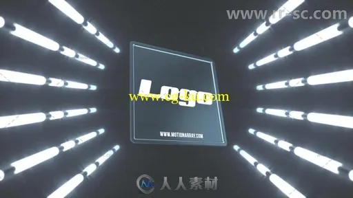 创意简单光隧道标志展示Logo演绎AE模板 Light Tunnel Logo的图片3