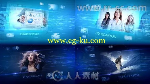 数字科技效果公司图片展示企业宣传视频包装AE模板 Videohive Digital Words 6761262的图片1