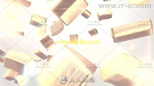 三维金银质感立体碎块合并标志展示Logo演绎AE模板Videohive 3D Gold And Silver S的图片2