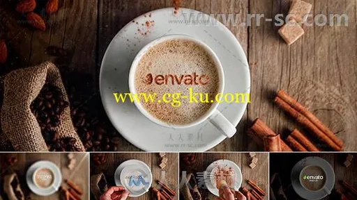 创意咖啡展示标题动画片头AE模板 Videohive Coffee Opener 19573835的图片1