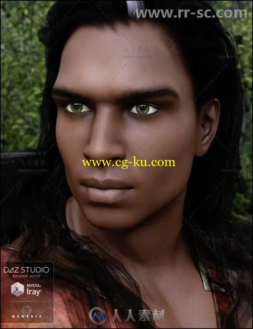 黑皮肤的男性半人马部落战士角色3D模型合辑的图片3