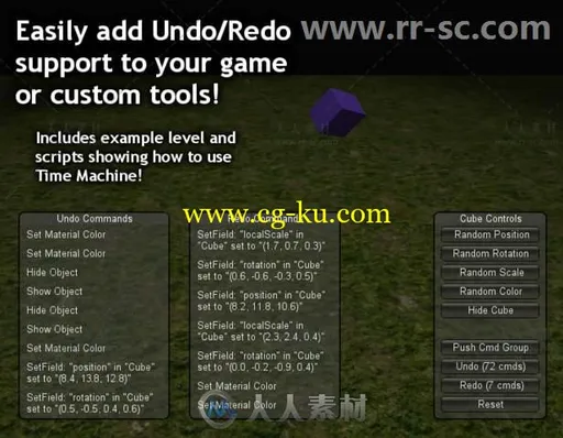 方便的Undo / Redo撤消或重做命令脚本Unity游戏素材资源的图片2