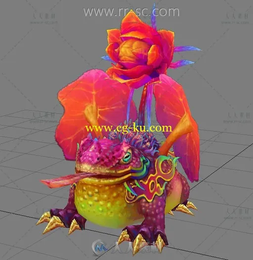 魔幻多彩福蟾3D模型的图片1