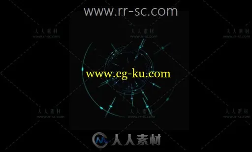 科技感不错的发光线条旋转时空效果视频素材的图片1