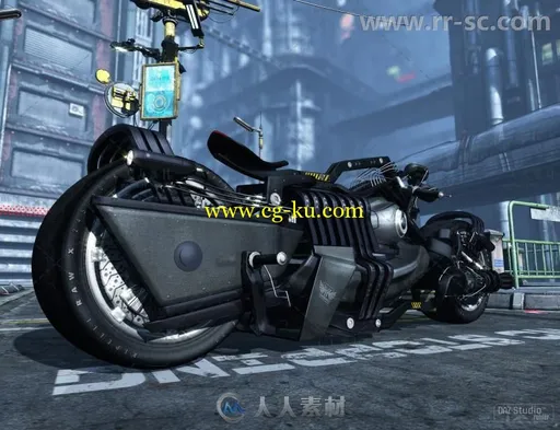 炫酷蒸汽朋克风格摩托车3D模型合辑的图片3