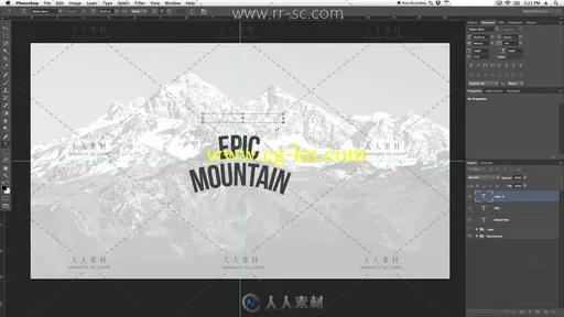 如何在Photoshop中设计史诗时髦山标志视频教程的图片2