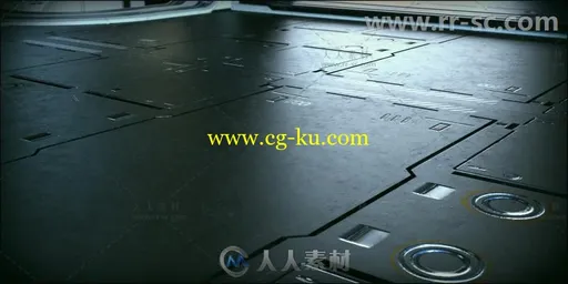 科技感地板天花板灯电缆和管道道具3D模型合辑的图片11