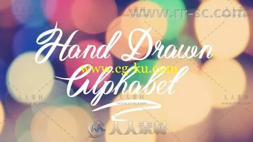 优雅手绘英文字母标题动画组合排版展示AE模板Videohive Hand Drawn Alphabet 1924的图片1