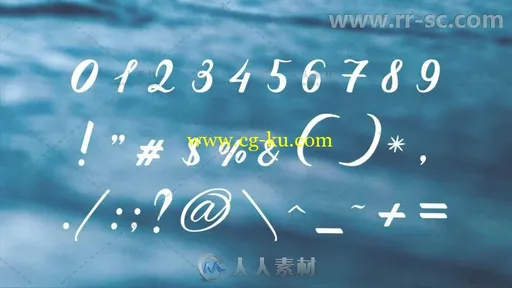 优雅手绘英文字母标题动画组合排版展示AE模板Videohive Hand Drawn Alphabet 1924的图片3