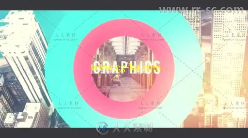 创意多彩动感图形展示照片视差幻灯片相册动画AE模板Videohive Graphics Opener 2的图片3