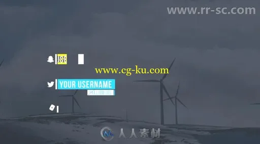 创意社交网络字幕条排版动画展示AE模板 Videohive Social Lower Thirds 20442744的图片2