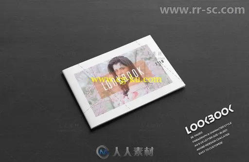 干净时尚的Lookbook手册indesign排版模板的图片1