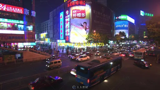 深圳东方时代商城市夜景高清实拍视频素材的图片1