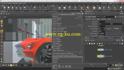 Houdini立体视觉特效技术视频教程 PLURALSIGHT HOUDINI STEREOSCOPIC FUNDAMENTALS的图片3