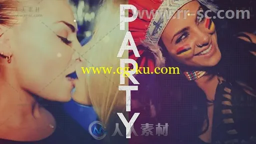 激情动感晚会开场夜总会宣传片视频包装AE模板 Videohive Party Slideshow 19568639的图片1