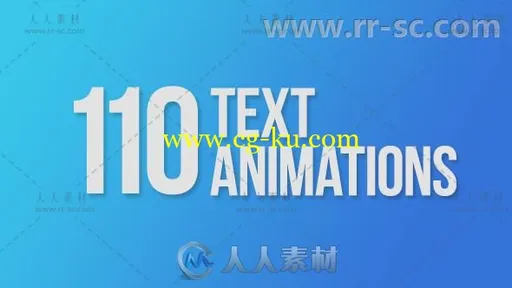 110款简约干净的文本动画展示幻灯片AE模板 Videohive 110 Text Animations 9358175的图片1