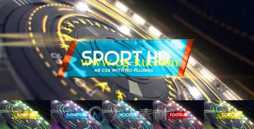 6组三维科技感运动栏目体育赛事开场视频包装AE模板Videohive 6 in1 Multi-Sport I的图片3