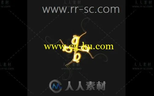 发光的金色绳索动态旋转视频素材的图片2